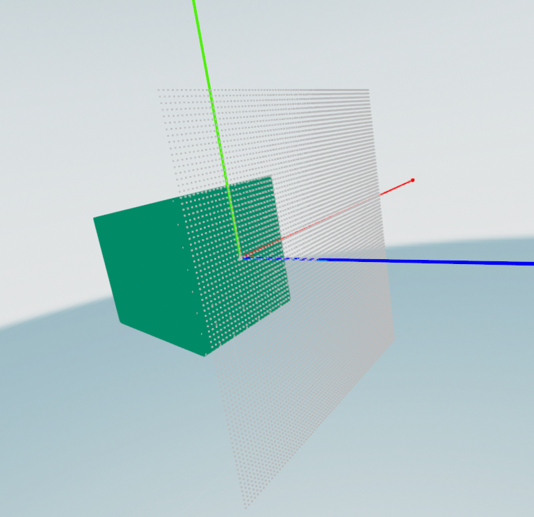Rendering of Horn Antenna with Sampling points 2.5 wavelengths from the Horn face Computational Environment Render