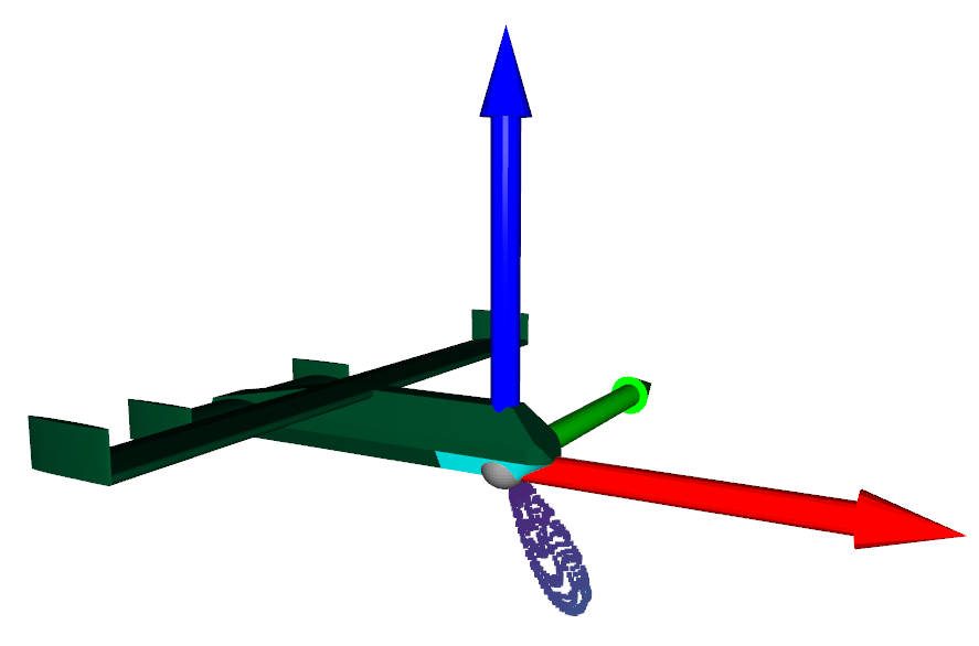 Point cloud log plot of the total directivity pattern when beamformed to Azimuth 0 degrees, and Elevation -60 degrees Beamforming along the direction of flight